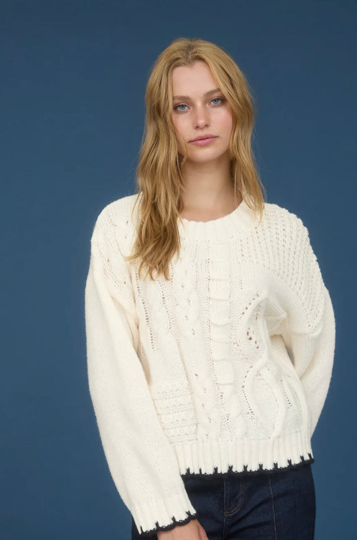 Cream Knit Sweater-Doorbuster