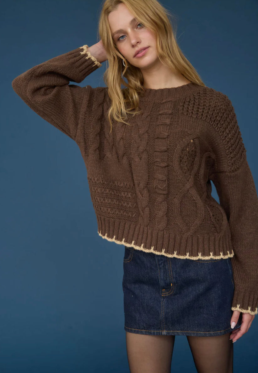 Brown Knit Sweater-Doorbuster