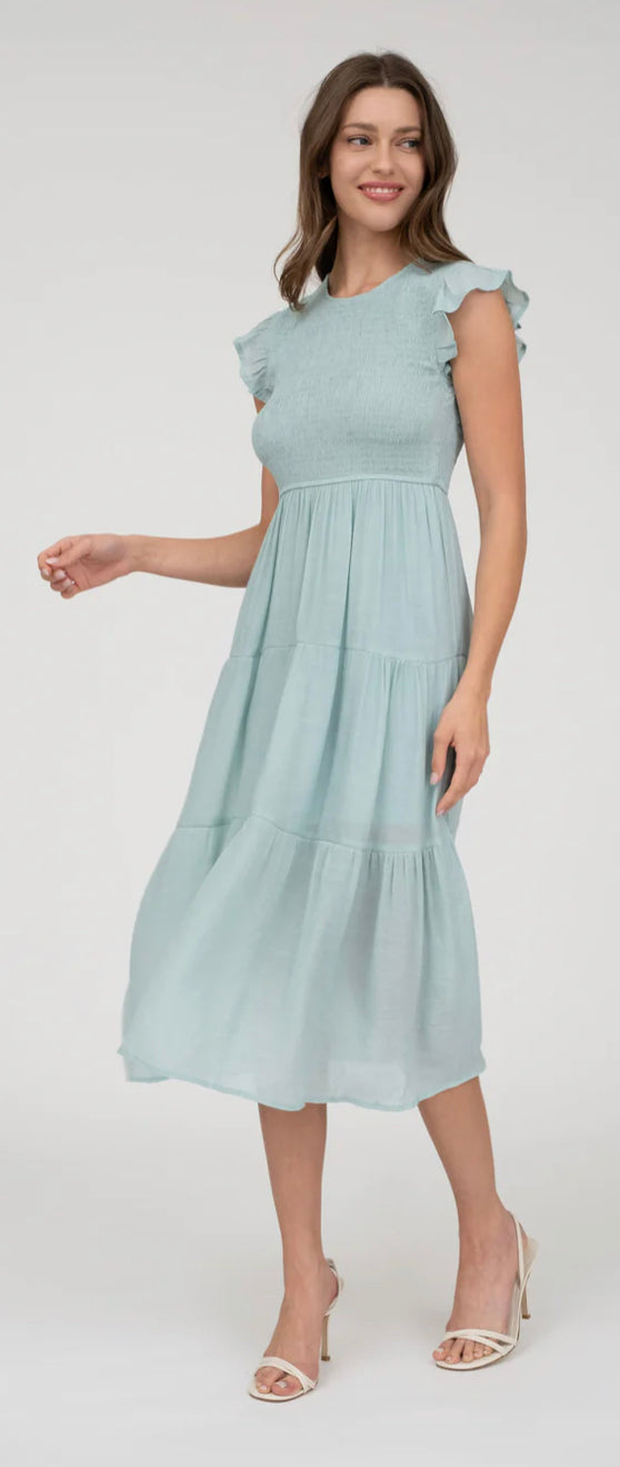 Mint Green Ruffle Dress