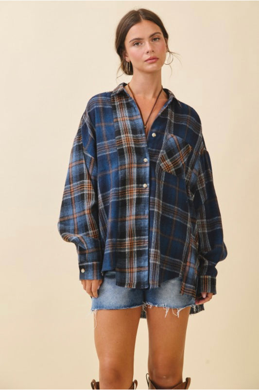 Navy Flannel Shirt