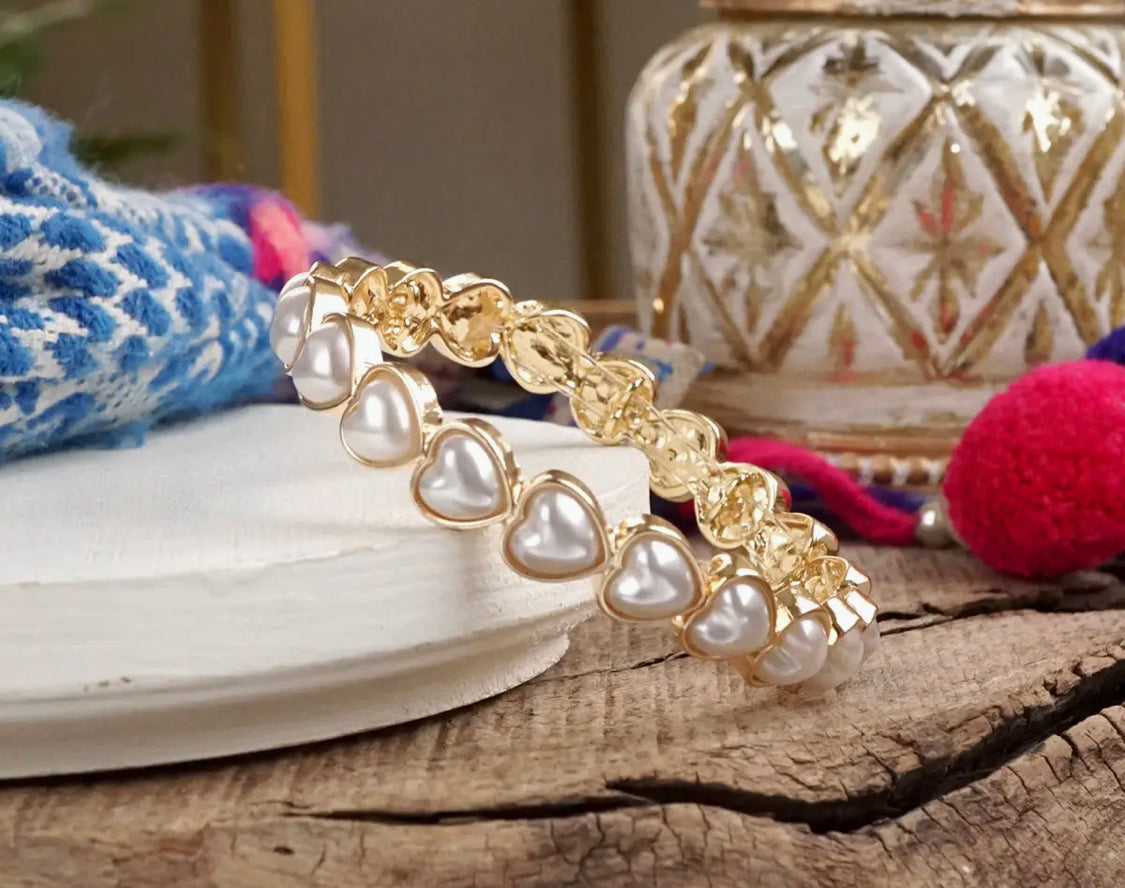 Heart Pearl Bracelet