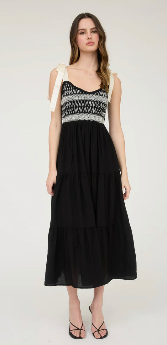 Black & White Stripe Bow Dress