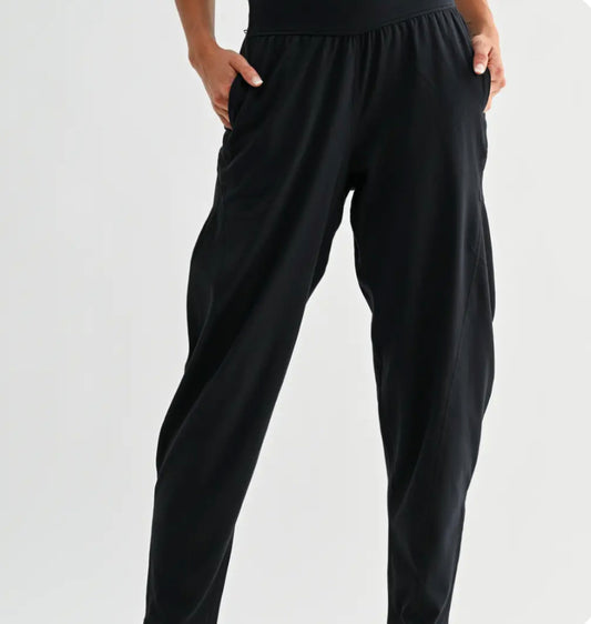 Black Barrel Jogger Pants