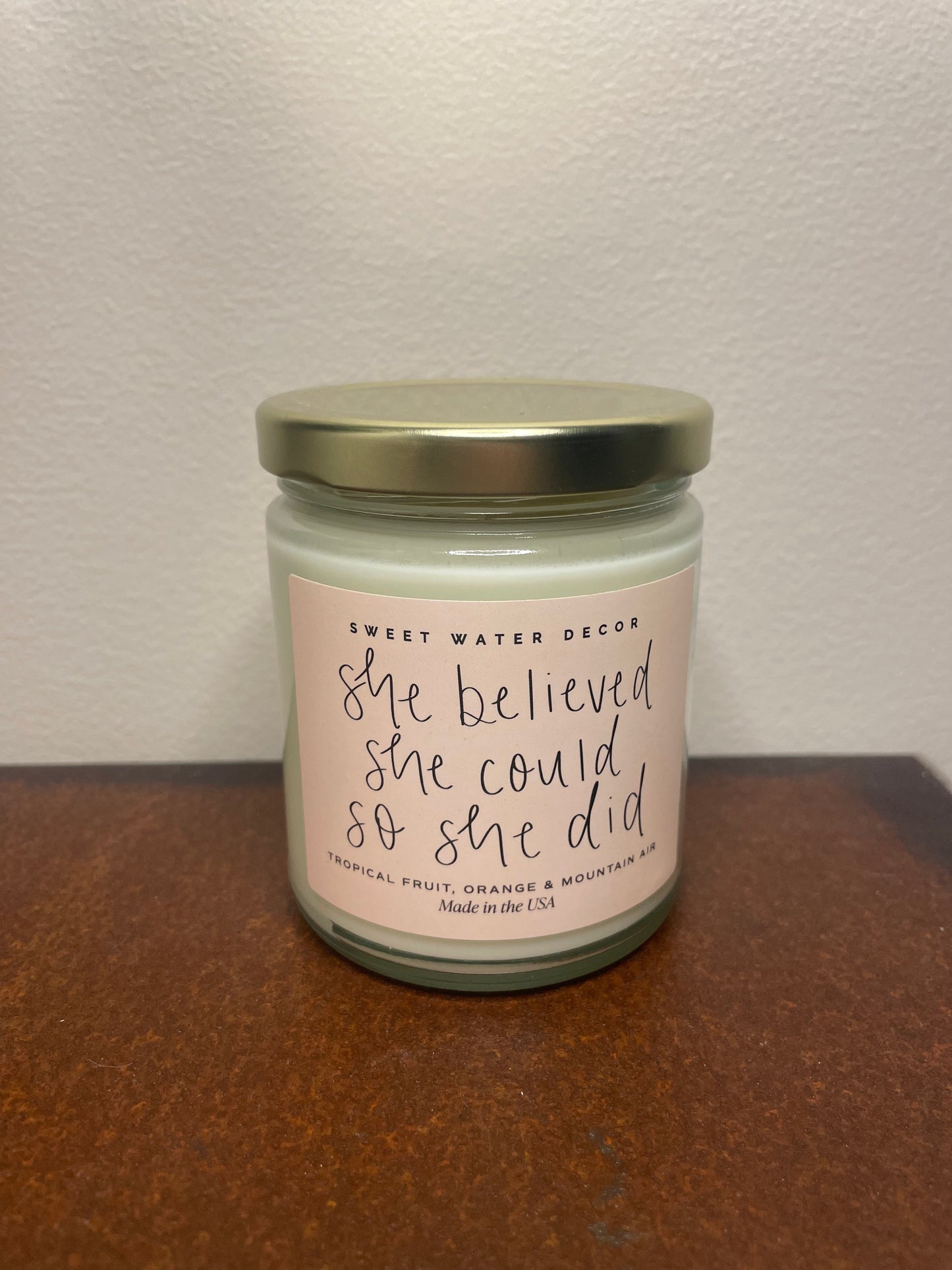 She Believed She Could Candle