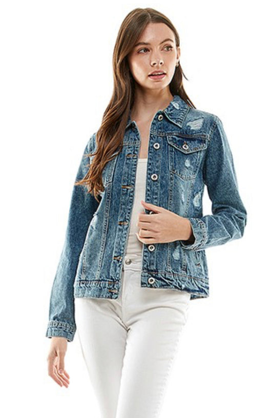 Medium Distressed Denim Jacket