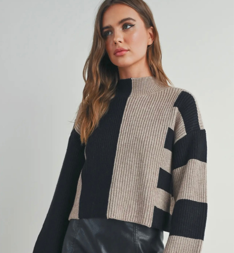 Black/Taupe Sweater