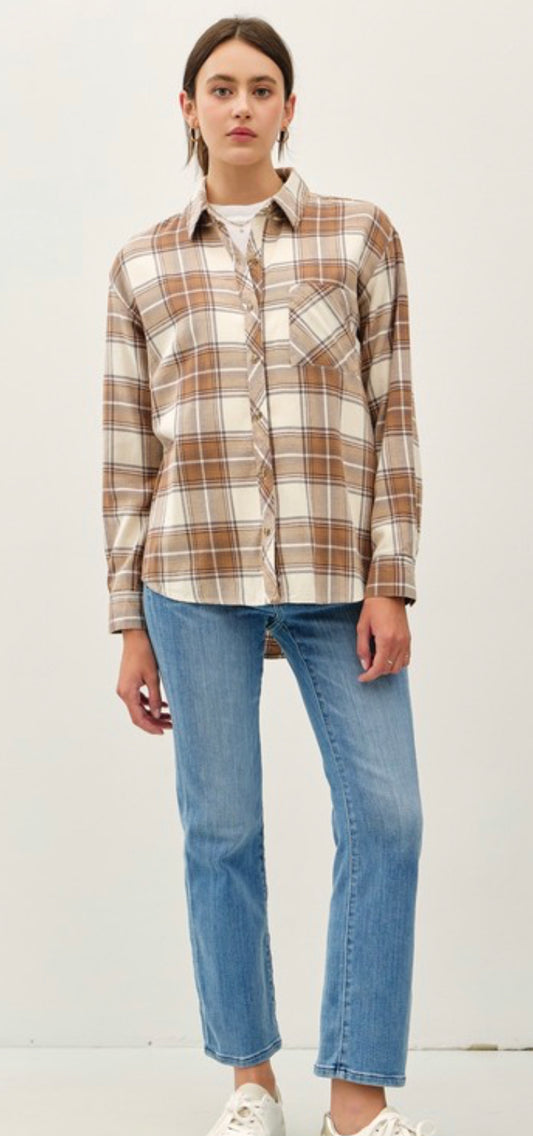 Taupe Plaid Flannel