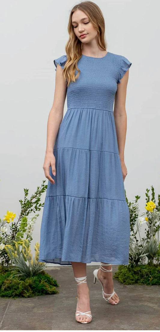 Blue Smock Dress